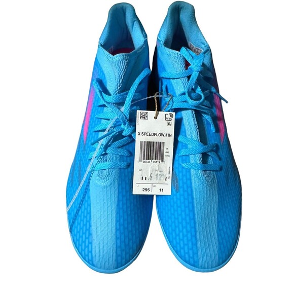Men Adidas X Speed flow.3 tF Size 11.5 Brand New Adidas Blue Soccer Indoor Cleat - Picture 2 of 11